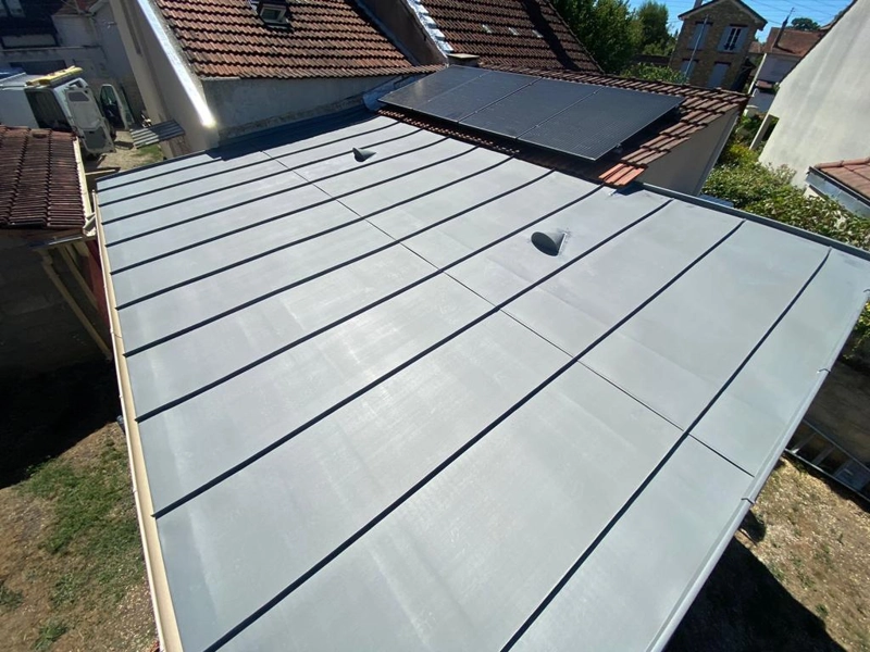Terrasse en zinc — Couverture Warendin